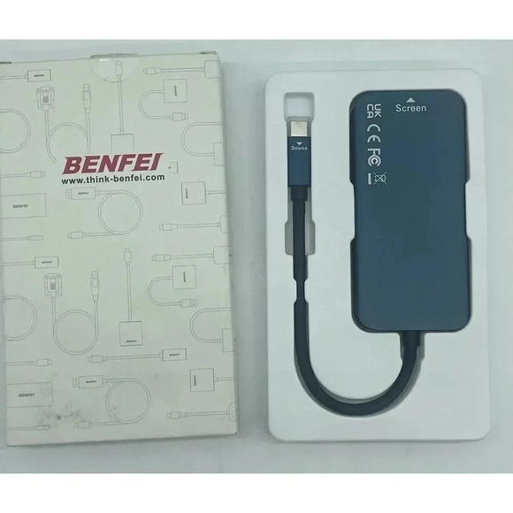 USB Type-C to HDMI+DisplayPort+VGA Adapter 4K‎ Support Compatible Laptops TV’s - Picture 1 of 12